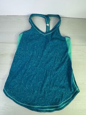 Lululemon Fast Lane Singlet Bali Breeze Tank Top size 4